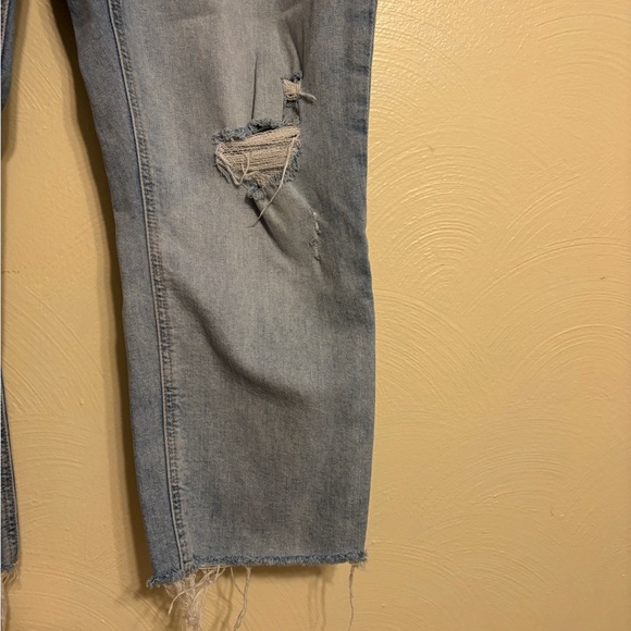 Express Distressed Denim Straight Leg Jeans - Picture 8 of 9